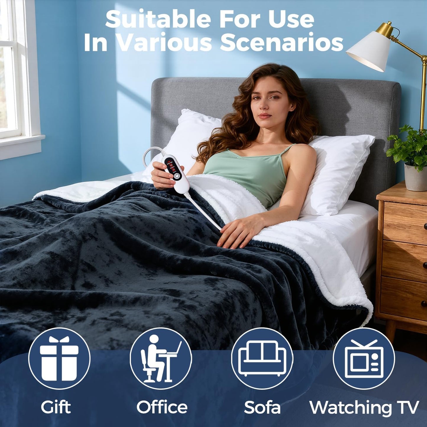 Cove Knit Electric Heated Blanket